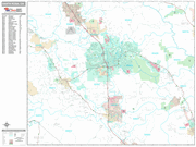 Santa Rosa Wall Map Premium Style